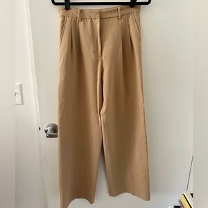 Zara Pleated Tan Trousers
